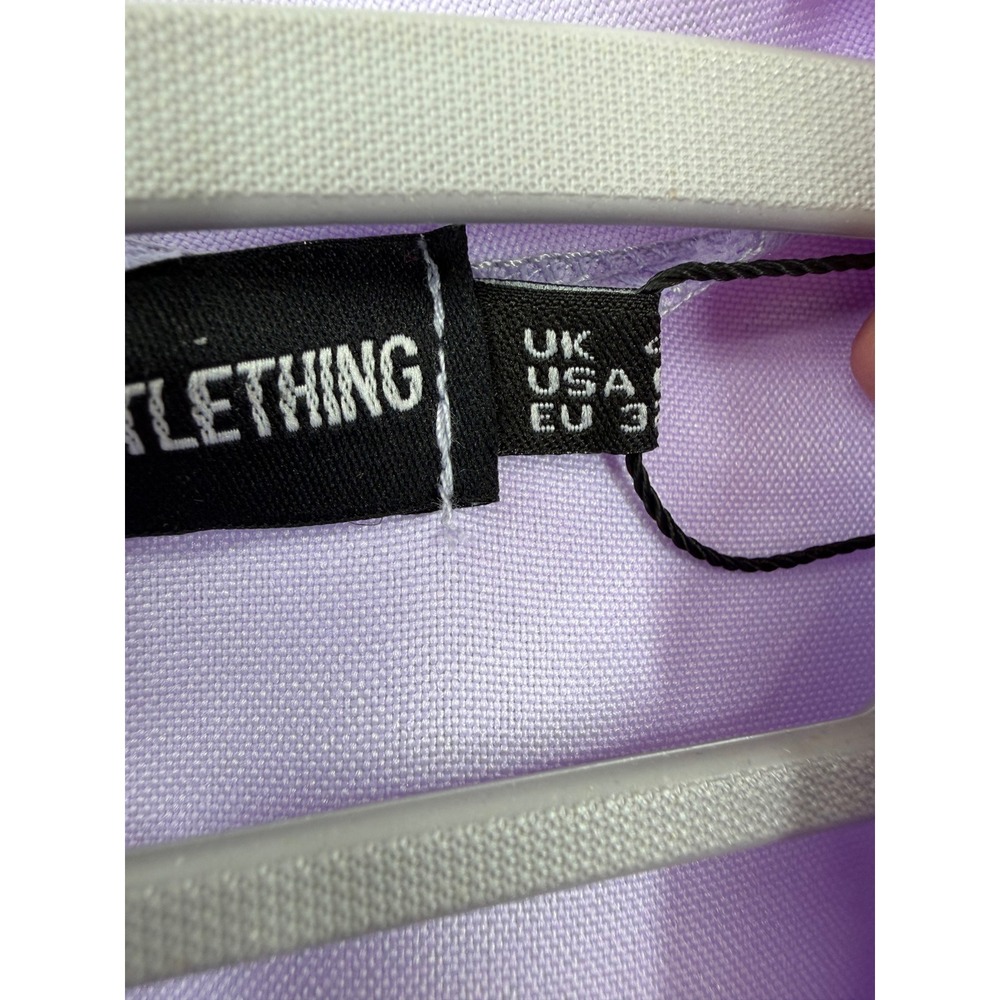 PrettyLittleThing Lilac Basic Single Breasted Curved Lapel Blazer CMY4165 Size 0 - Picture 3 of 5